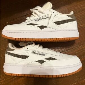Reebok Kids White and Tan Sneakers